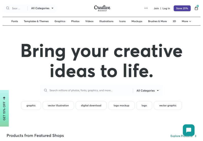 Innovative digital marketplace for templates, graphics, and creative assets on Creative Market.
