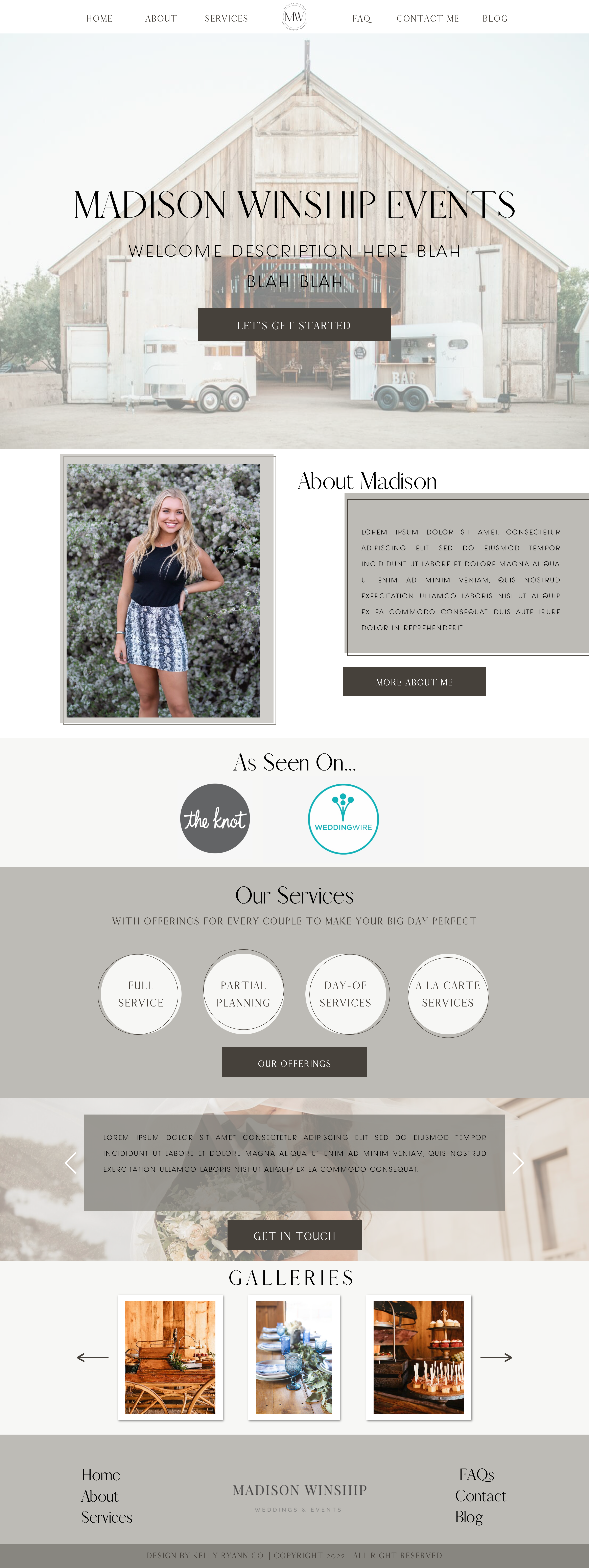 Weekly Special - Custom Showit Website Design