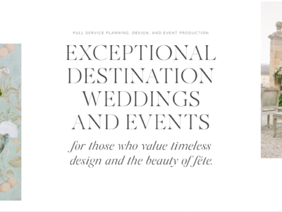 High-end Showit template for destination weddings with elegant calligraphy and pastel details.