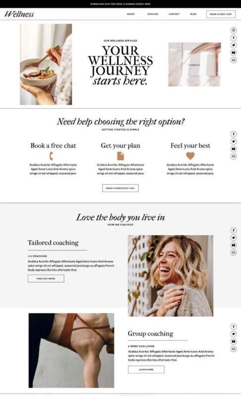 Wellness Website Template