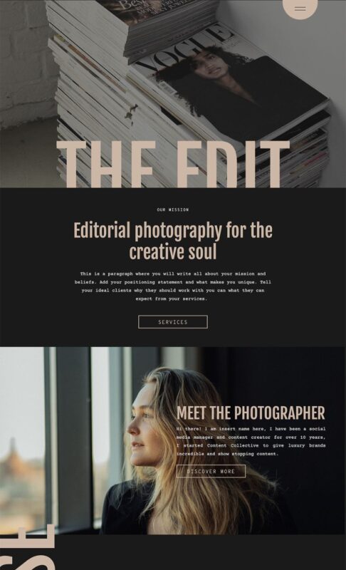 Luna Showit Templates