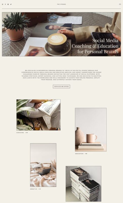 Stand Showit Website Template